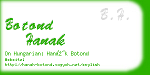 botond hanak business card